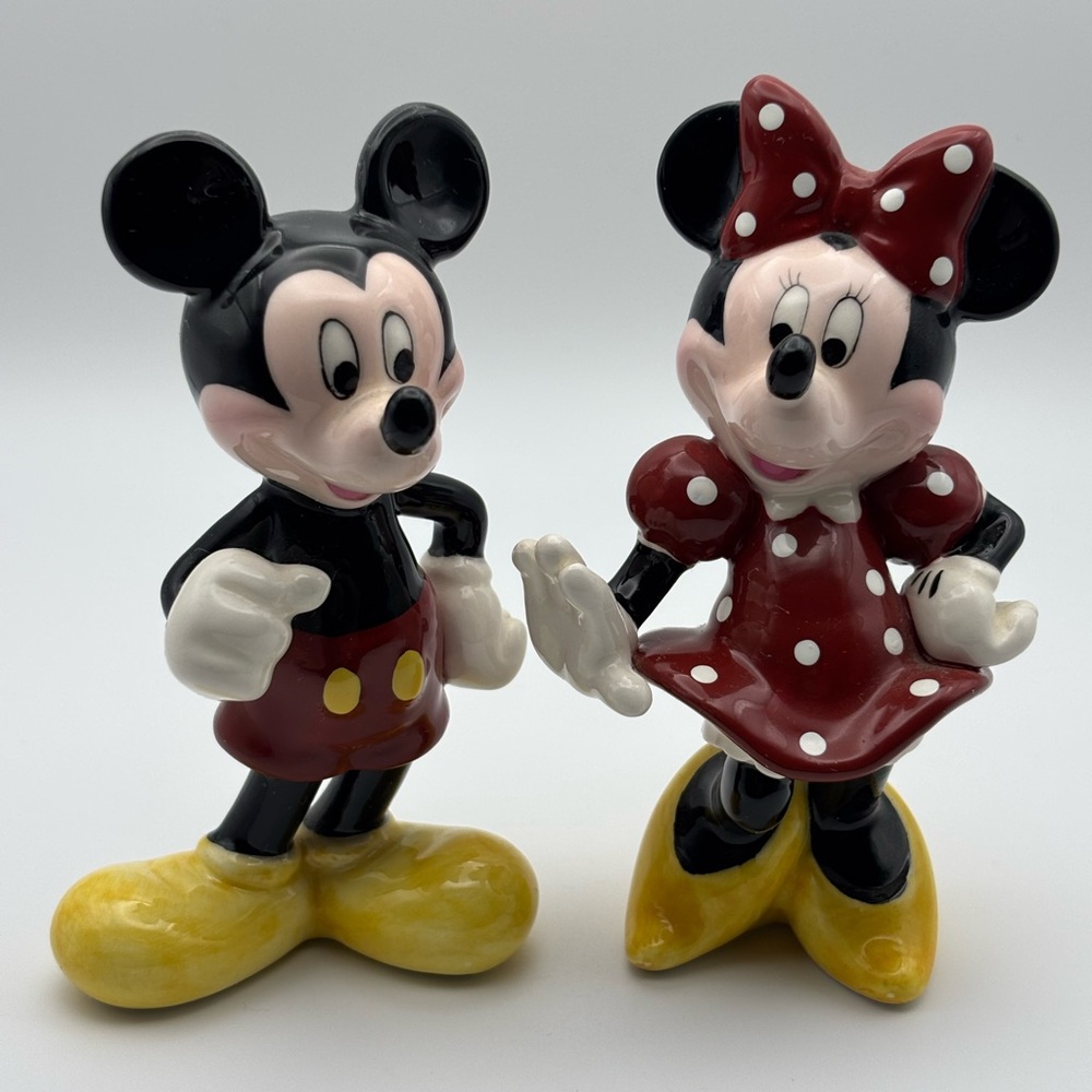 Vintage Disney Mickey and Minnie Mouse Figurines